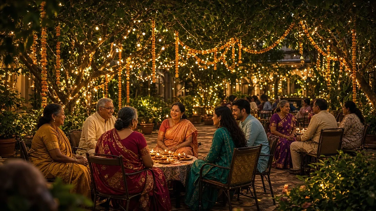 Residents together in the garden